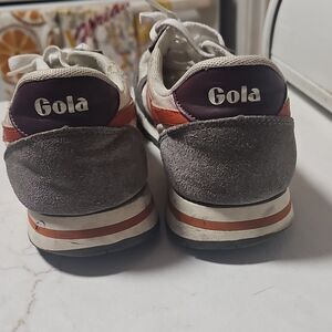 Gola CMA592 Daytona Sneakers Gray White Orange Textile Leather